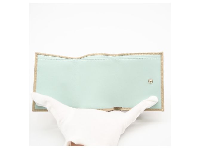Bulgari Bvlgari Beige Tri-fold Ledergeldbörse - Ansicht 11