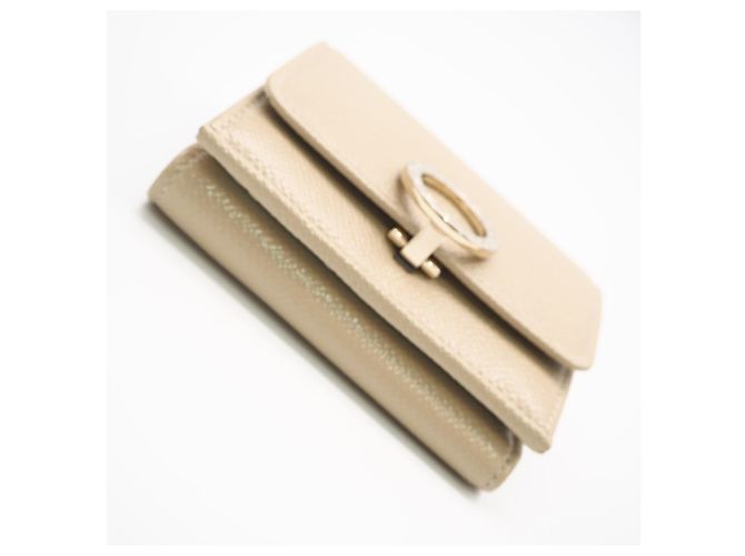 Bulgari Bvlgari Beige Tri-fold Ledergeldbörse - Ansicht 6