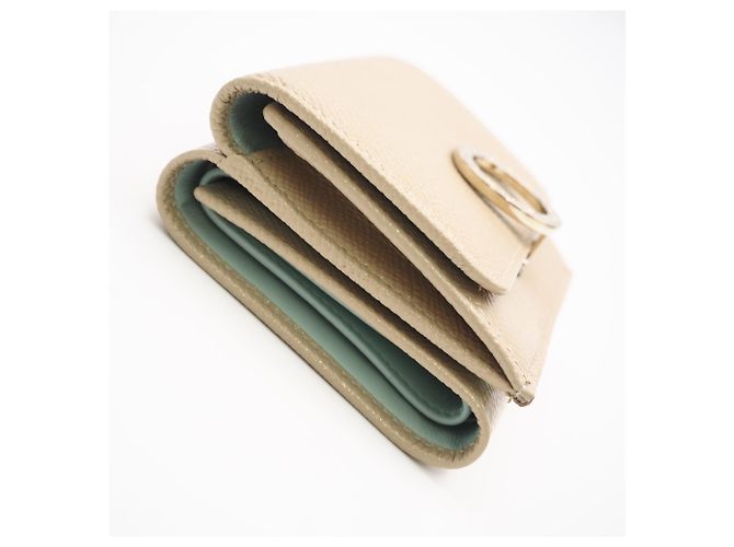 Bulgari Bvlgari Beige Tri-fold Ledergeldbörse - Ansicht 8