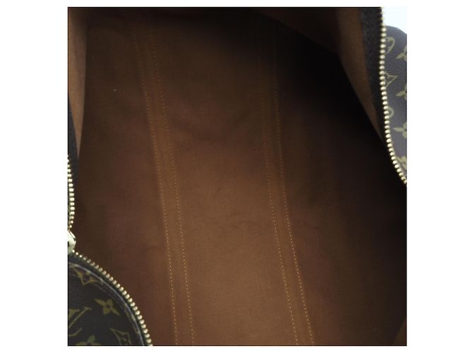 Borsa Boston Louis Vuitton Monogram Keepall 55 Marrone Beige - vista 11