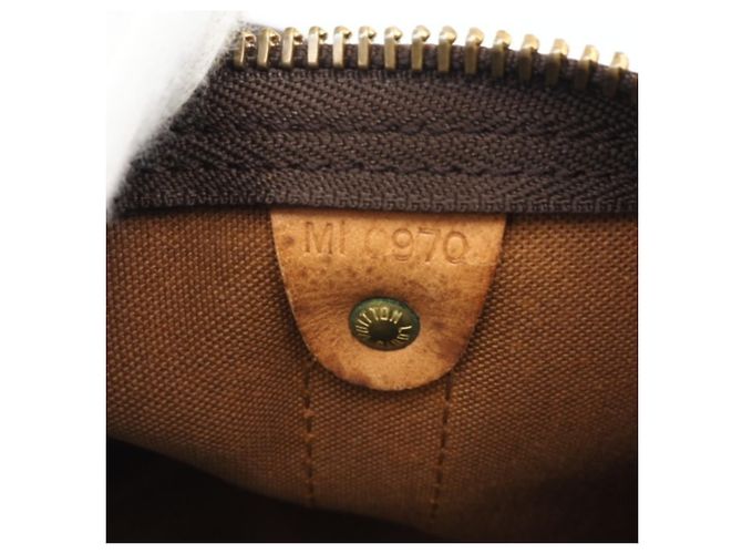 Borsa Boston Louis Vuitton Monogram Keepall 55 Marrone Beige - vista 13