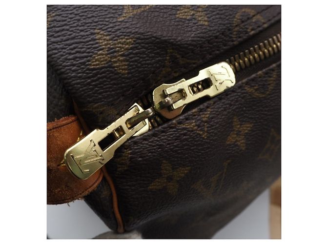 Borsa Boston Keepall 55 Monogram Louis Vuitton Marrone Beige - vista 11