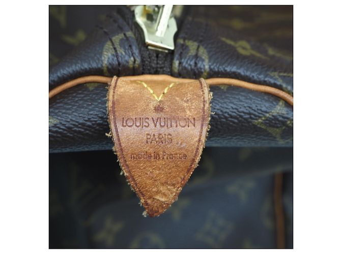 Borsa Boston Keepall 55 Monogram Louis Vuitton Marrone Beige - vista 13