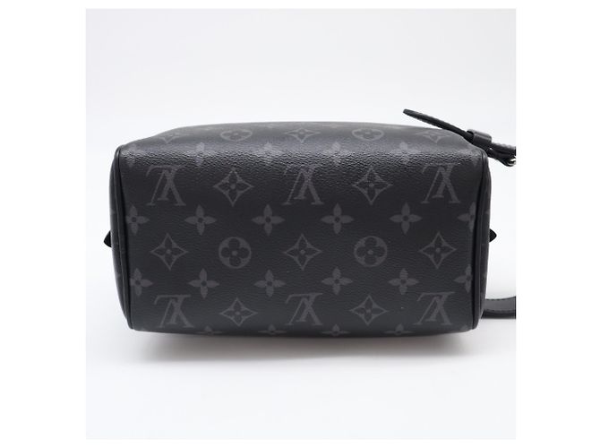 Borsa a pochette Louis Vuitton Monogram Eclipse Marrone Nero - vista 7