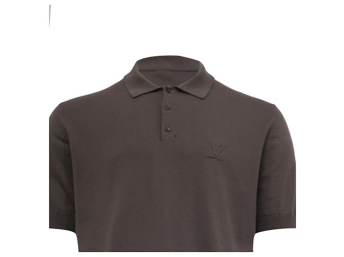 Polo de punto Louis Vuitton en algodón marrón Castaño Roja - vista 2