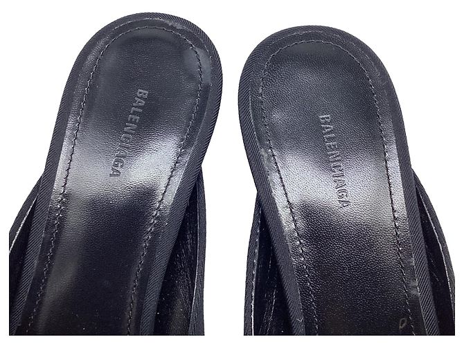 Everyday Mules Balenciaga Knife ornées d'un nœud en coton noir - vue 11