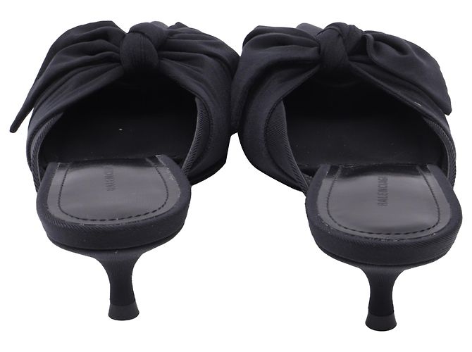 Everyday Mules Balenciaga Knife ornées d'un nœud en coton noir - vue 5