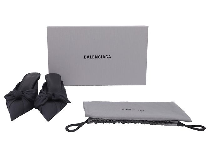 Everyday Mules Balenciaga Knife ornées d'un nœud en coton noir - vue 6