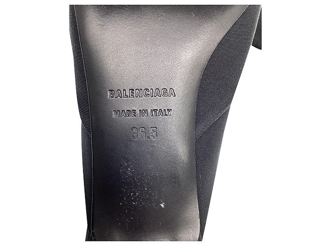 Everyday Mules Balenciaga Knife ornées d'un nœud en coton noir - vue 7