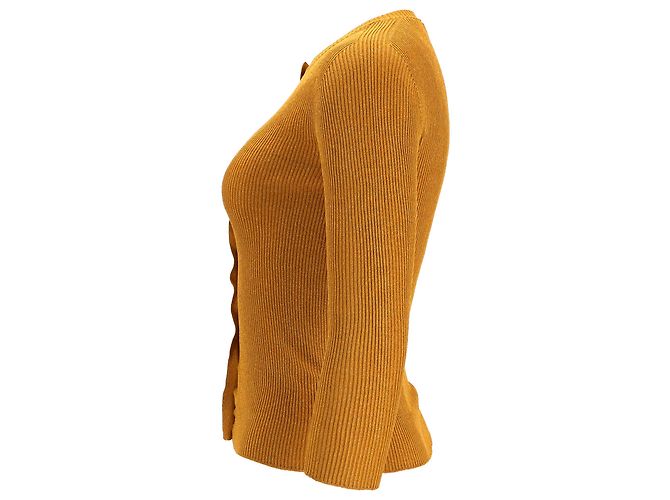 Cárdigan de punto Max Mara en viscosa amarilla Amarillo - vista 2