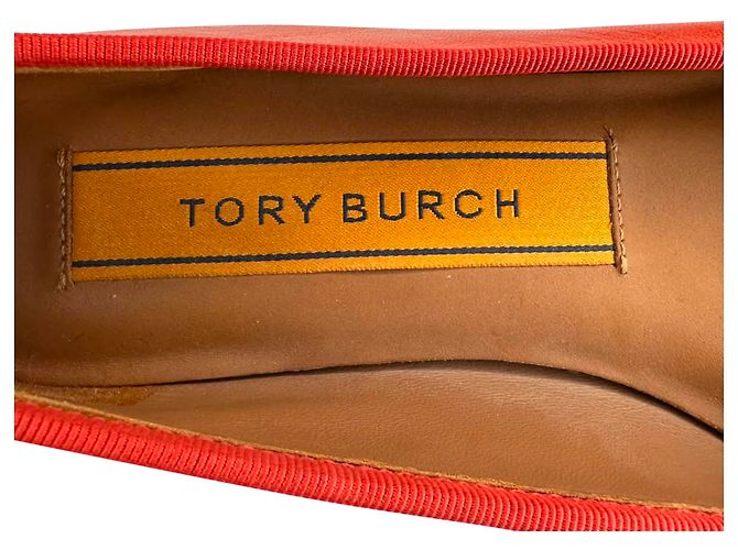 Ballerine Tory Charm Tory Burch in pelle rossa Rosso - vista 8