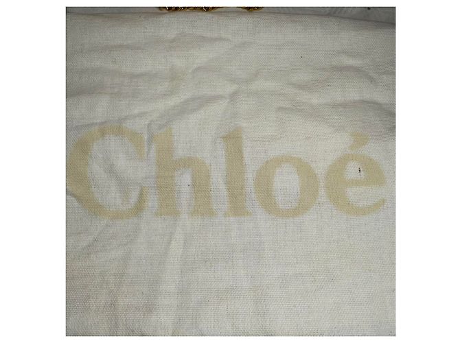 Chloé Mini Drew Schultertasche mit Kette aus orangefarbenem Leder - Ansicht 13