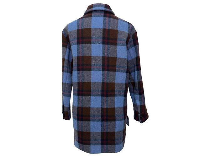 Weekend Max Mara Kleid mit Karomuster aus blauer Schurwolle - Ansicht 3