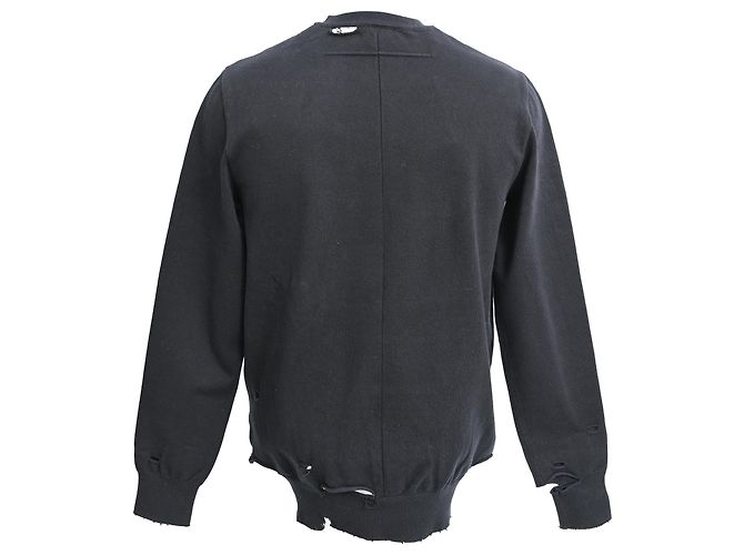 Felpa Givenchy con patch logo distressed in cotone nero Stampa python - vista 3