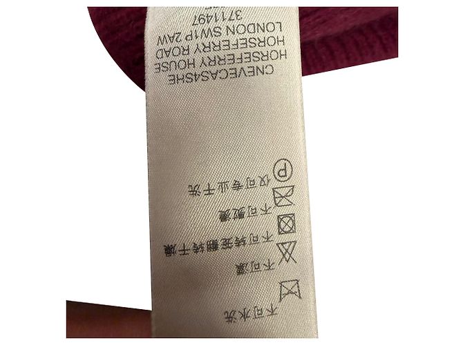 Guanti, sciarpa e berretto Burberry in cashmere rosso - vista 13
