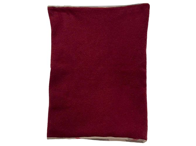 Guanti, sciarpa e berretto Burberry in cashmere rosso - vista 20