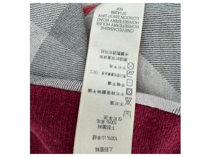 Guanti, sciarpa e berretto Burberry in cashmere rosso - vista 24