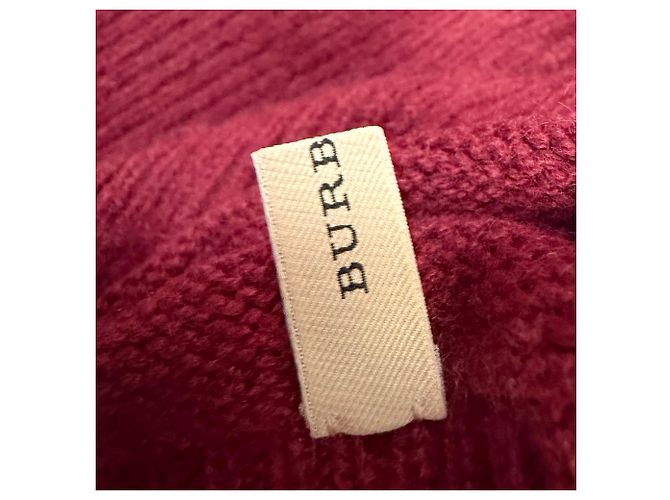 Guanti, sciarpa e berretto Burberry in cashmere rosso - vista 3