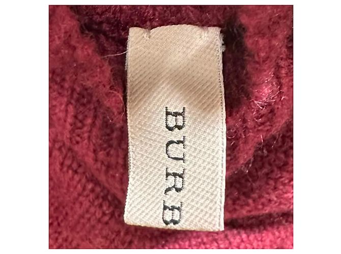 Guanti, sciarpa e berretto Burberry in cashmere rosso - vista 6
