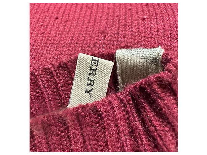 Guanti, sciarpa e berretto Burberry in cashmere rosso - vista 8