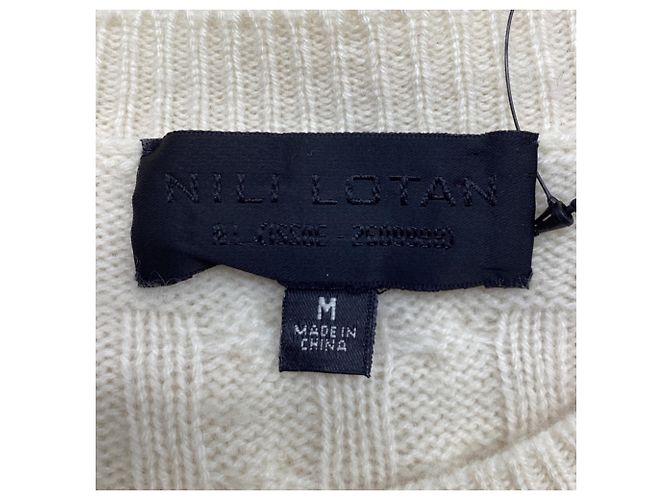 Nili Lotan Strickpullover aus Cashmere in Ivory Weiß Roh - Ansicht 9