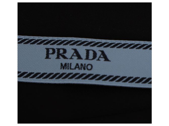 Prada Logo Mini-Kleid aus schwarzem Polyamid - Ansicht 5