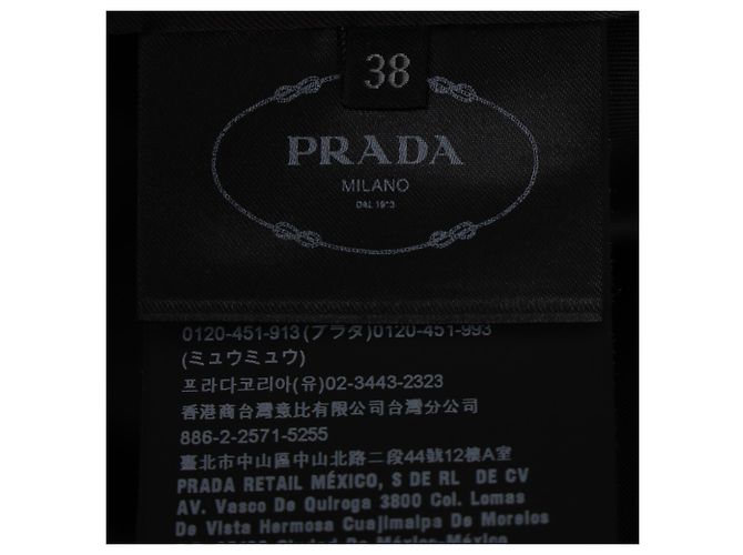 Prada Logo Mini-Kleid aus schwarzem Polyamid - Ansicht 6