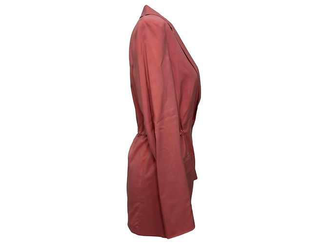 Theory Drawstring Blazer in Pink Wool - view 2