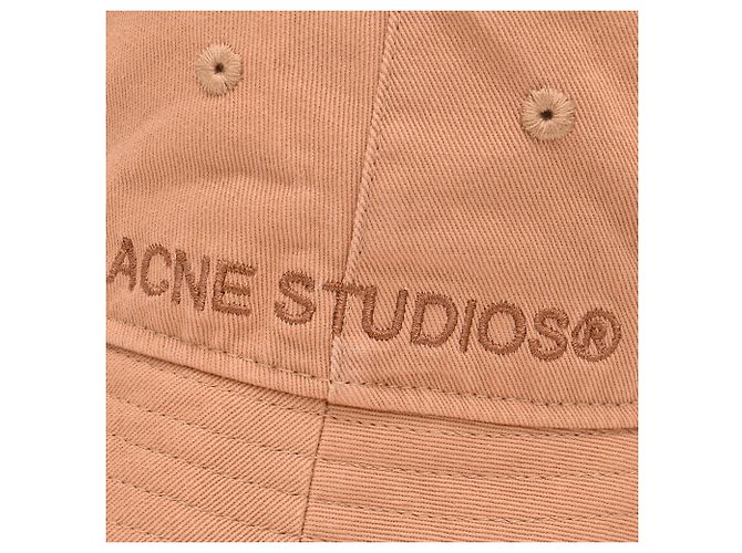 Cappello Bucket Acne Studio in cotone arancione ruggine - vista 10