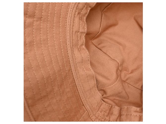 Cappello Bucket Acne Studio in cotone arancione ruggine - vista 9