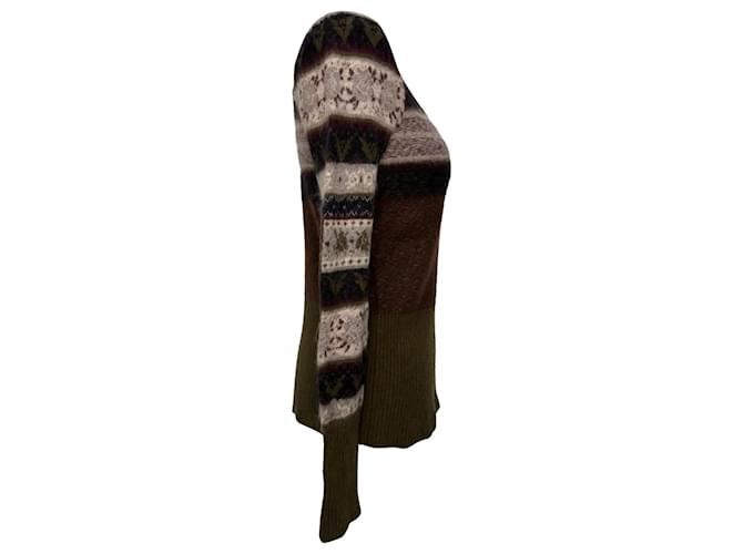 Autre Marque McQ Fair Isle Pullover aus brauner Wolle - Ansicht 7
