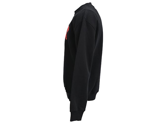 Ami Crewneck-Sweatshirt mit Logo aus schwarzer Baumwolle - Ansicht 2