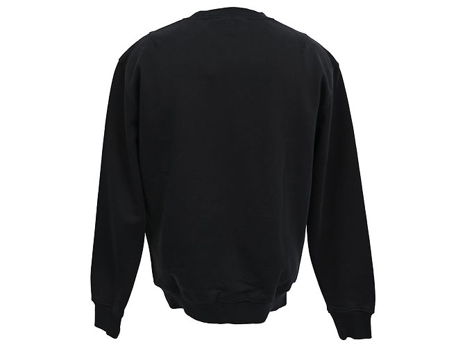 Ami Crewneck-Sweatshirt mit Logo aus schwarzer Baumwolle - Ansicht 3
