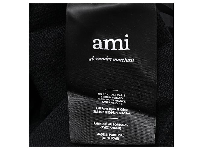 Ami Crewneck-Sweatshirt mit Logo aus schwarzer Baumwolle - Ansicht 8