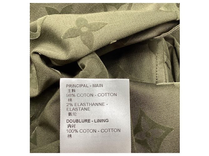 Chelsea Sovracamicia Workwear Monogram Louis Vuitton in cotone olive Verde Verde oliva - vista 6