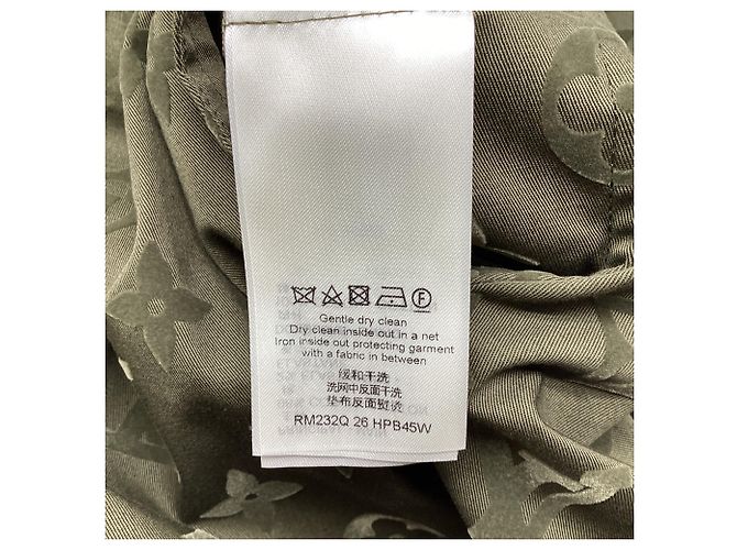 Chelsea Sovracamicia Workwear Monogram Louis Vuitton in cotone olive Verde Verde oliva - vista 7