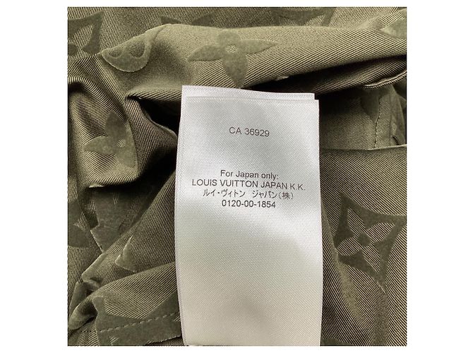 Chelsea Sovracamicia Workwear Monogram Louis Vuitton in cotone olive Verde Verde oliva - vista 9