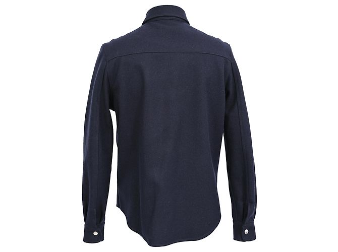 Giacca Button Up Ami in Lana Nera Nero - vista 3