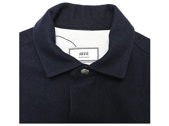 Giacca Button Up Ami in Lana Nera Nero - vista 4