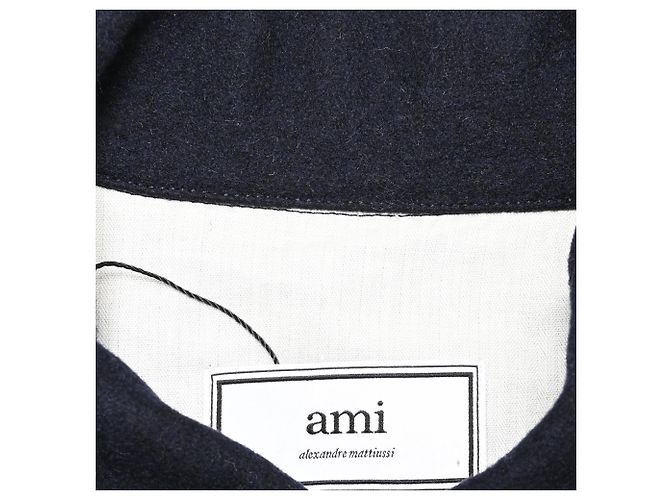 Giacca Button Up Ami in Lana Nera Nero - vista 5