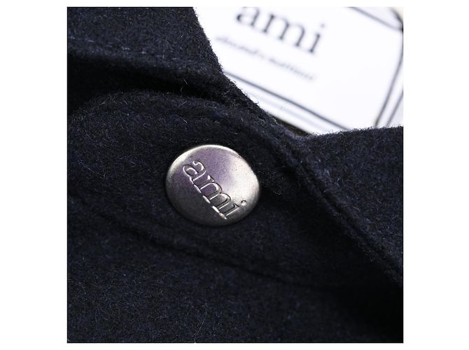 Giacca Button Up Ami in Lana Nera Nero - vista 6