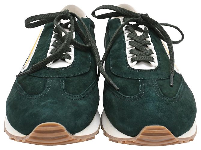 Baskets Prada Milano 70 en daim vert - vue 2