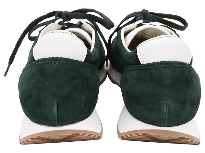 Baskets Prada Milano 70 en daim vert - vue 3