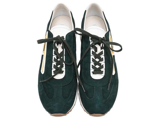 Baskets Prada Milano 70 en daim vert - vue 5