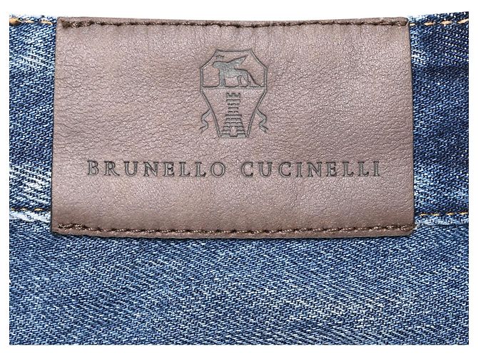 Vaqueros Wide-Leg Monili Brunello Cucinelli en algodón azul - vista 10