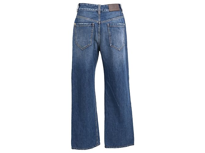Vaqueros Wide-Leg Monili Brunello Cucinelli en algodón azul - vista 3