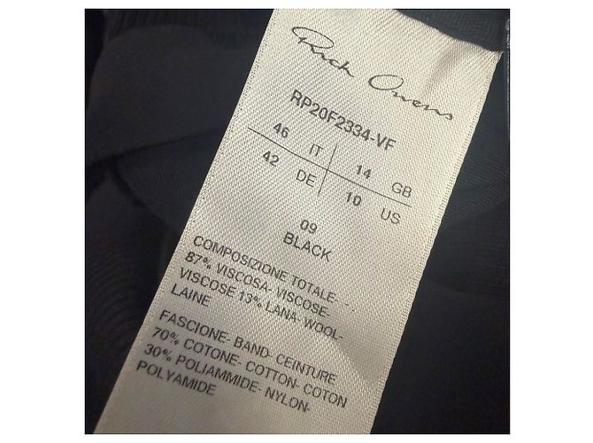 Rick Owens Maxi-Rock mit elastischem Bund aus schwarzer Viskose - Ansicht 4