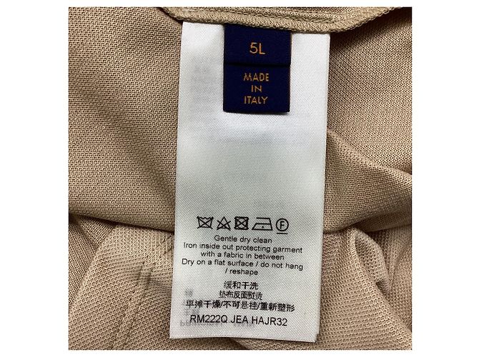 Polo a maniche corte Louis Vuitton in cotone beige - vista 9