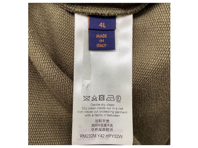 Louis Vuitton Sweatshirt mit Grafikprint aus olivefarbener Baumwolle Grün Olivgrün - Ansicht 8