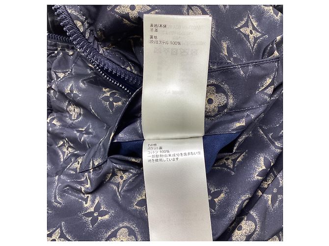Chelsea Louis Vuitton Monogram Wendbare Bomberjacke aus dunkelblauem Leder Python drucken - Ansicht 5